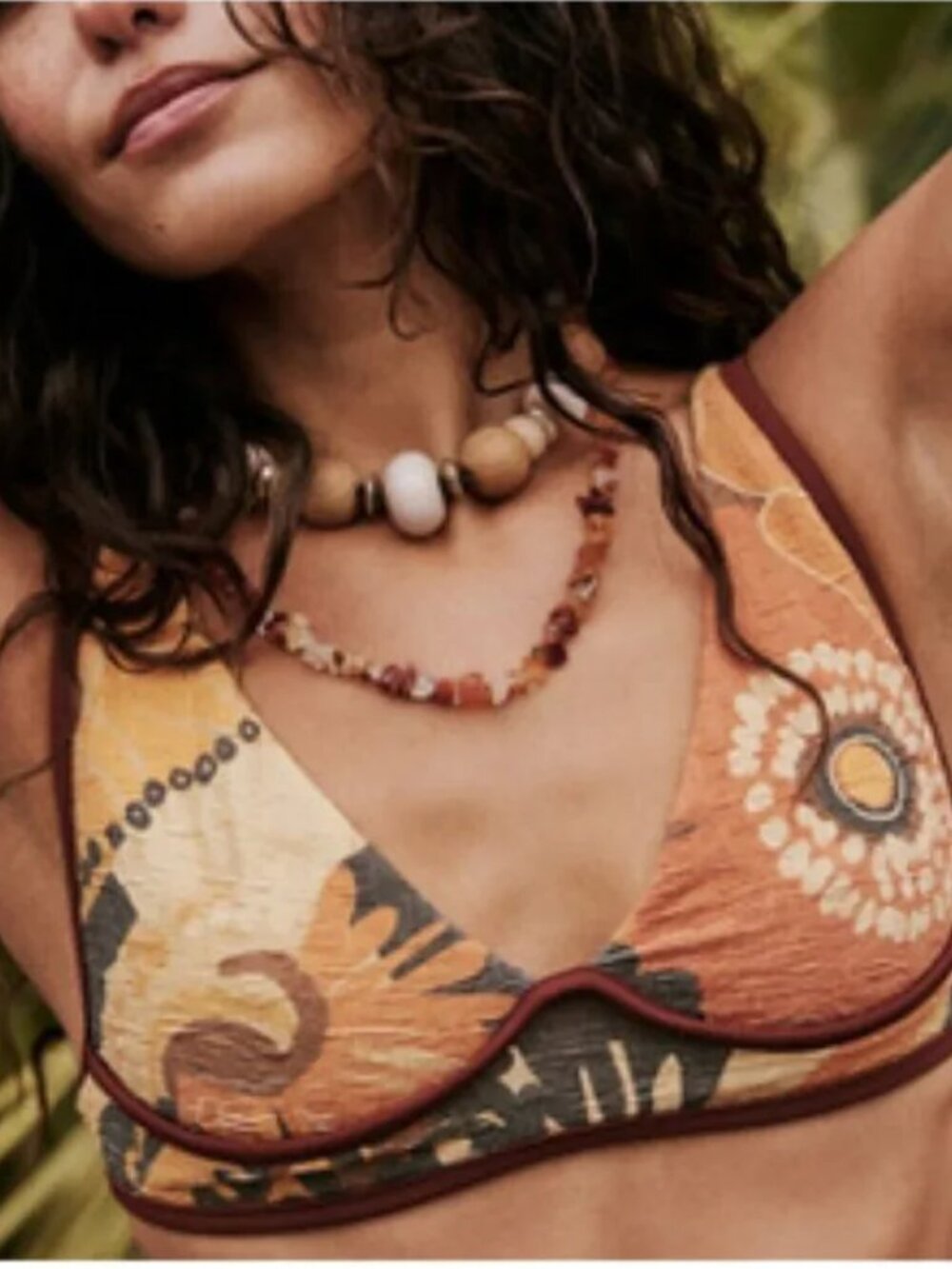 NWOT FREE PEOPLE free-est Tonya Printed Bikini Top / Bossa Nova Blooms